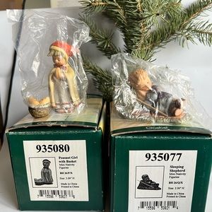 Berta Hummel Nativity Set - Peasant Girl with Basket" & "Sleeping Shepherd